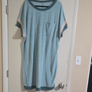 Amazon Blue and Pink Striped Dress